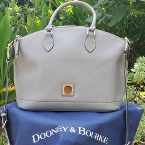 Large gray Dooney and Bourke leather Satchel